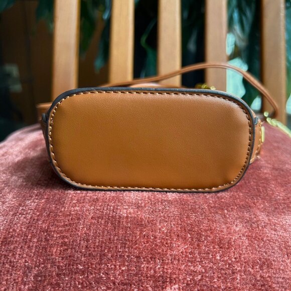 New HOUJIN Mini Satchel Bag Brown 👜 - Picture 7 of 7